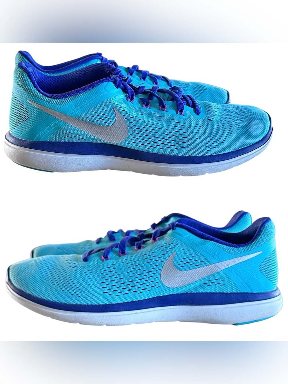 Nike Blue Flex 2016 Run Sneakers Running Shoes Women’s Size 9